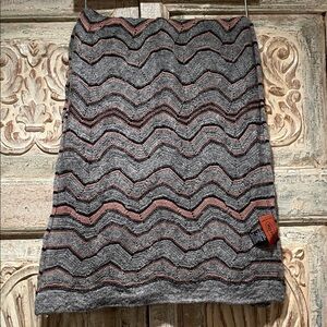Missoni Gray and Gray, Pink, Black Chevron Mohair Blend Scarf